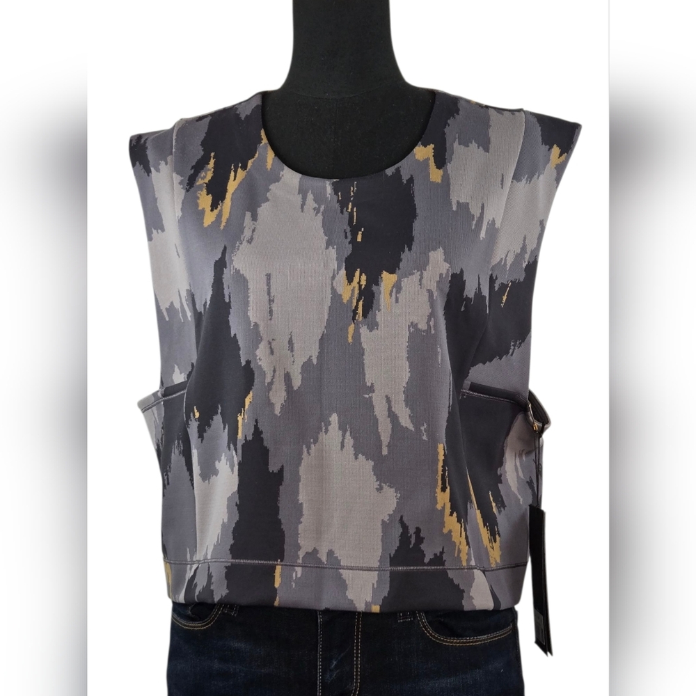 Lululemon x Robert Geller Take The Moment Cropped Tank L/XL Camo Camel NWT